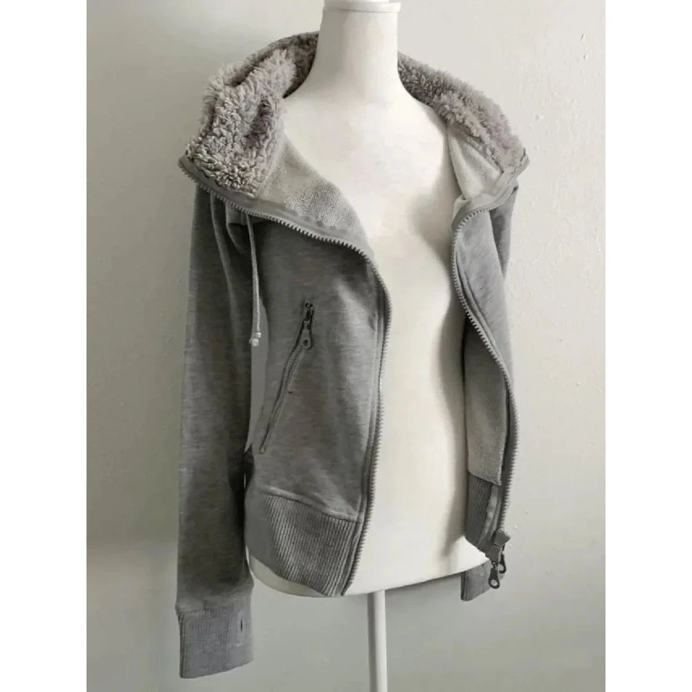 Women Gray Zip
