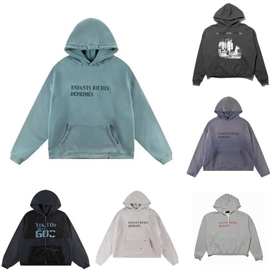 Premium Melancholic Print Hoodie For size guide, please add WhatsApp: 18859952090
