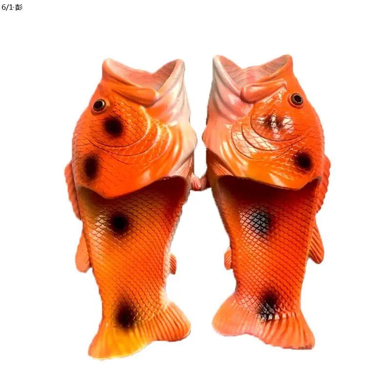 Design Fish-Shaped Slippers Blue Multicolor - 6