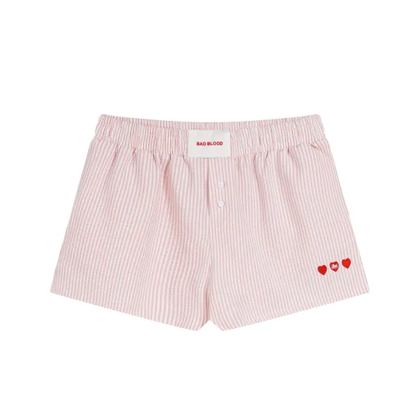 Badfriend Bad Blood Striped Boxer Shorts Pink Underwear - 1