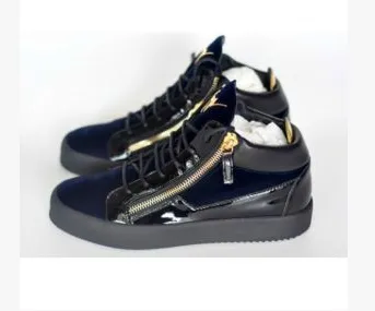 Design Giuseppe Zanotti Decolté Zipper Sneakers Navy Blue Sneakers - 1