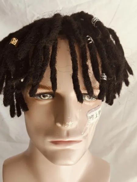 Design Synthetic Dreadlock Wig Black Curly Bob Wig Accessories - 3
