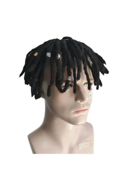 Design Synthetic Dreadlock Wig Black Curly Bob Wig Accessories - 5