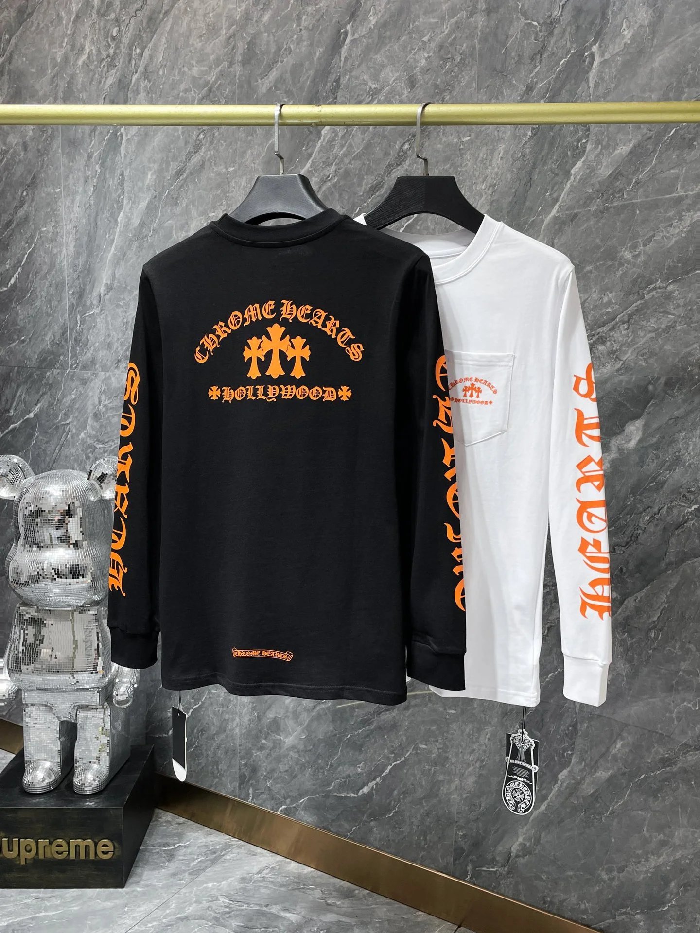 Chrome Hearts Hollywood Orange Print Long-Sleeve T-Shirt - 8