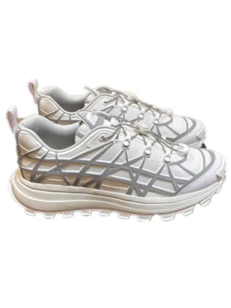 Design Geometric Mesh Sneakers Beige Chunky Sneakers - 5