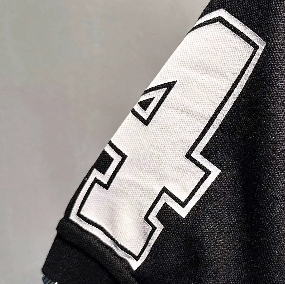 European and American Trendy Brand Embroidered Five-Pointed Star Short-Sleeve Polo Shirt Men's Casual Lapel Half-Sleeve Tee with Number 47 Print