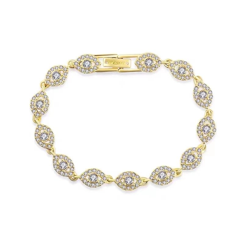 Swarovski Evil Eye Crystal Bracelet Gold