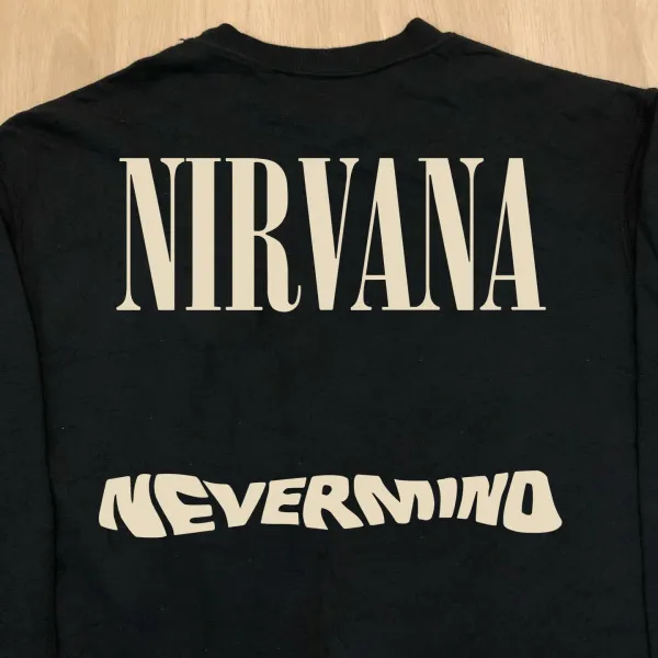 Nirvana Knot Logo Black Crewneck Sweatshirt Hoodie - 3