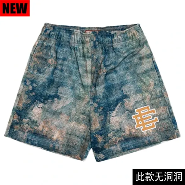 Design Acid Wash Shorts Multicolor Shorts - 1