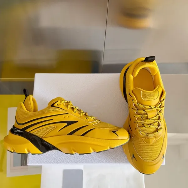 Design Chunky Sneakers Yellow Black - 1