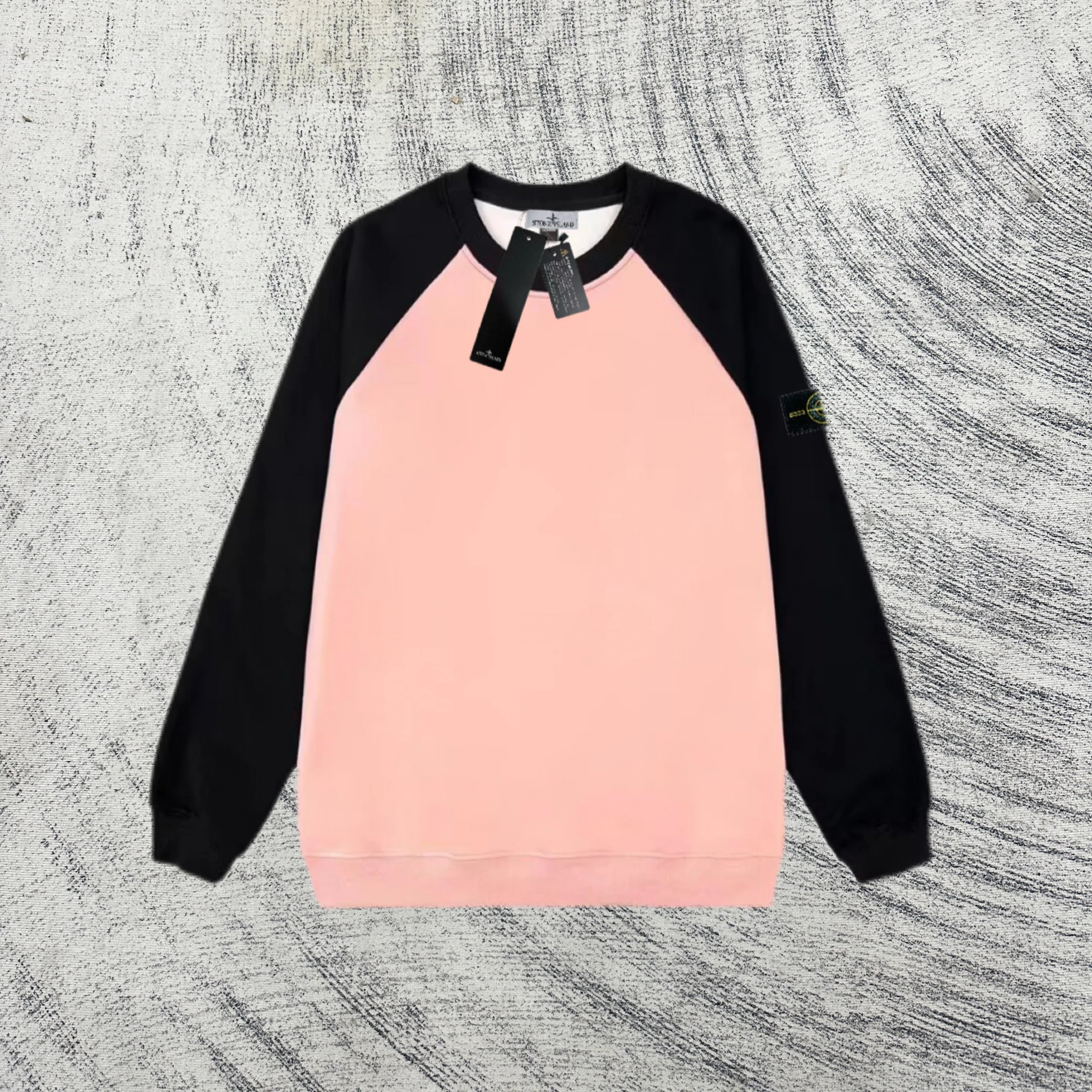 Stone Island Hoodies & Sweatshirts Raglan-sleeve crewneck sweatshirt with compass patch — 0417022CC