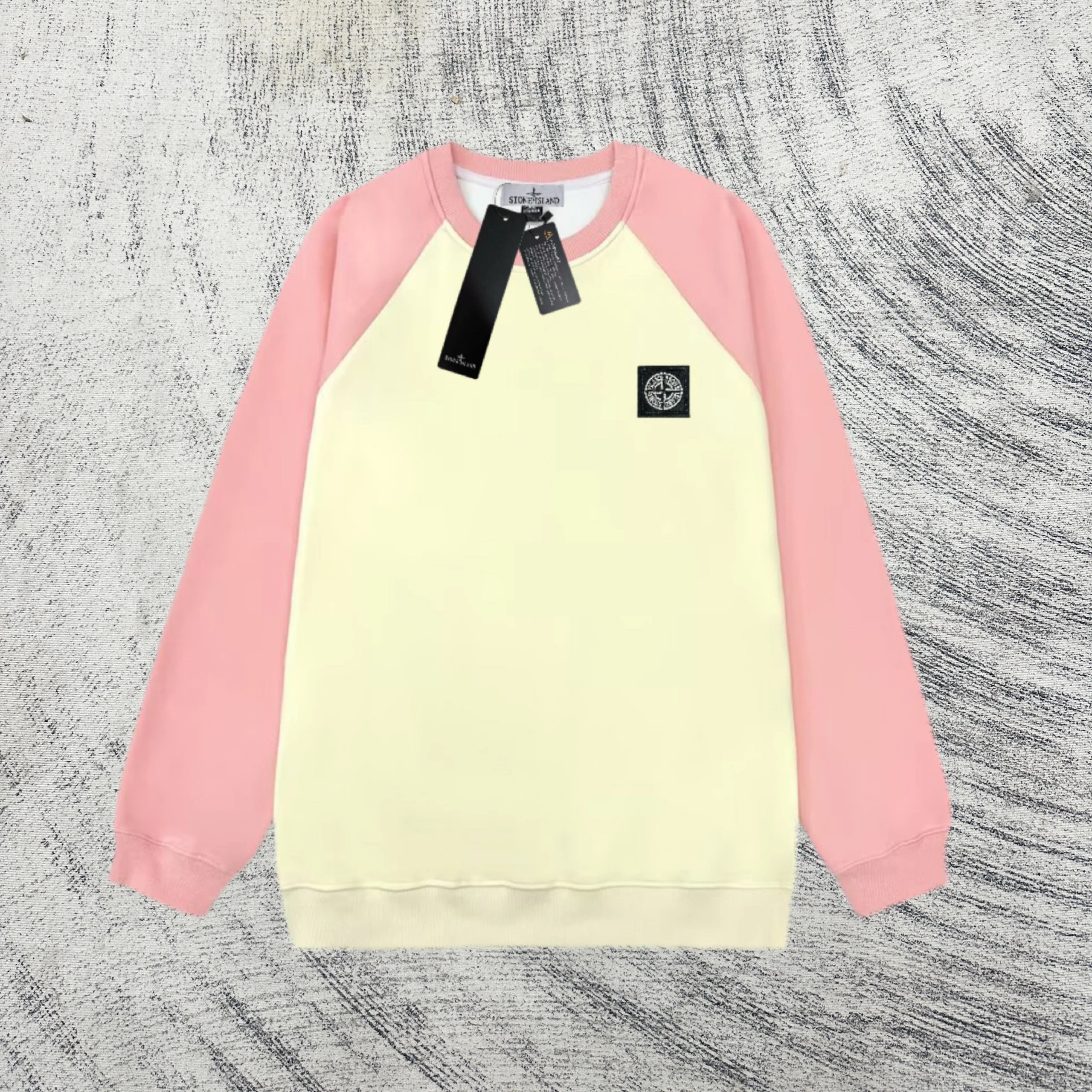 Stone Island Hoodies & Sweatshirts Raglan-sleeve crewneck sweatshirt with compass patch — 0417023CC