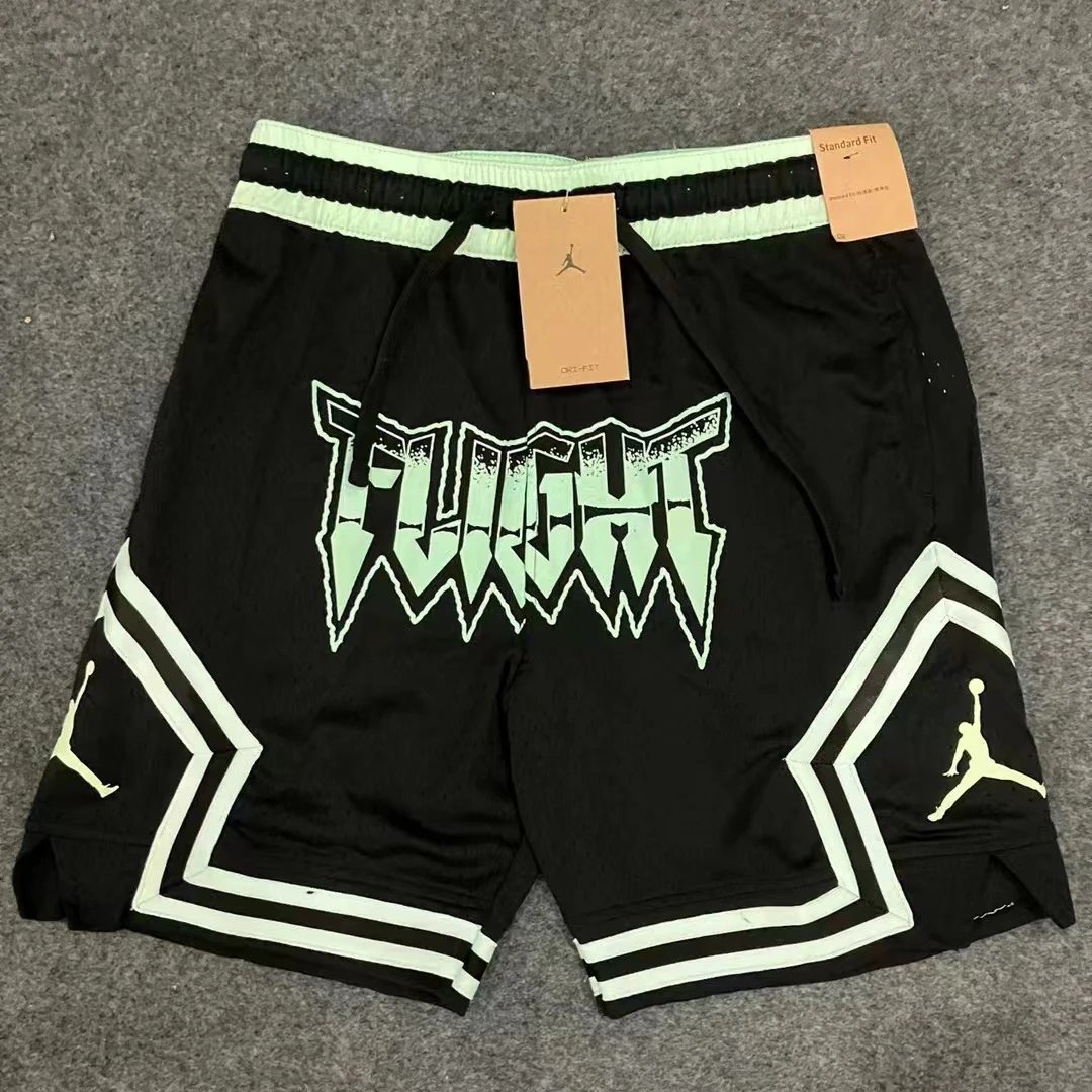 Jordan Flight Basketball Shorts Loose Black Green