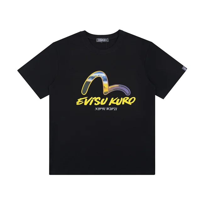 Evisu T-Shirts Short-Sleeve Seagull Logo Print T-Shirt product detail image 13
