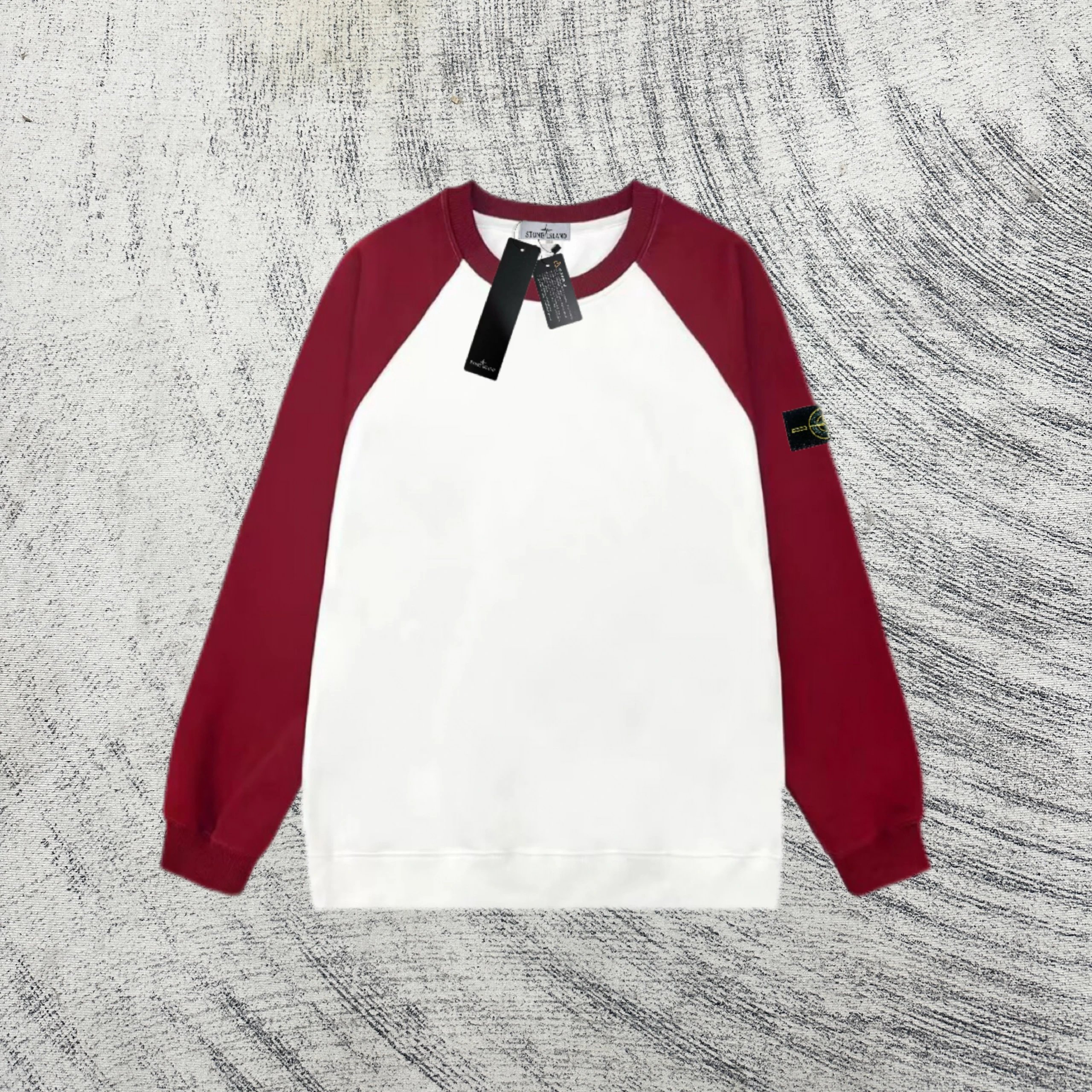 Stone Island Hoodies & Sweatshirts Raglan-sleeve crewneck sweatshirt with compass patch — 0417018CC