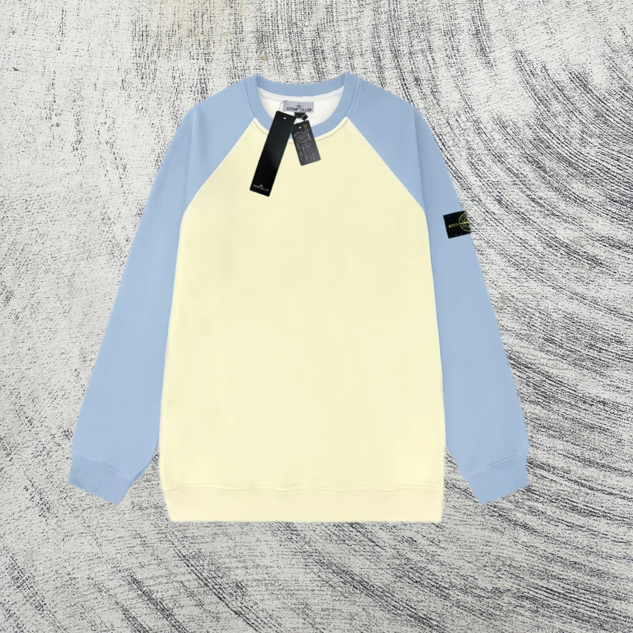 Stone Island Hoodies & Sweatshirts Raglan-sleeve crewneck sweatshirt with compass patch — 0417016CC