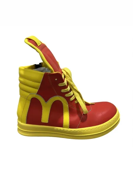 Design McDonald's x Custom High-Top Sneakers Red and Yellow Sneakers - 5