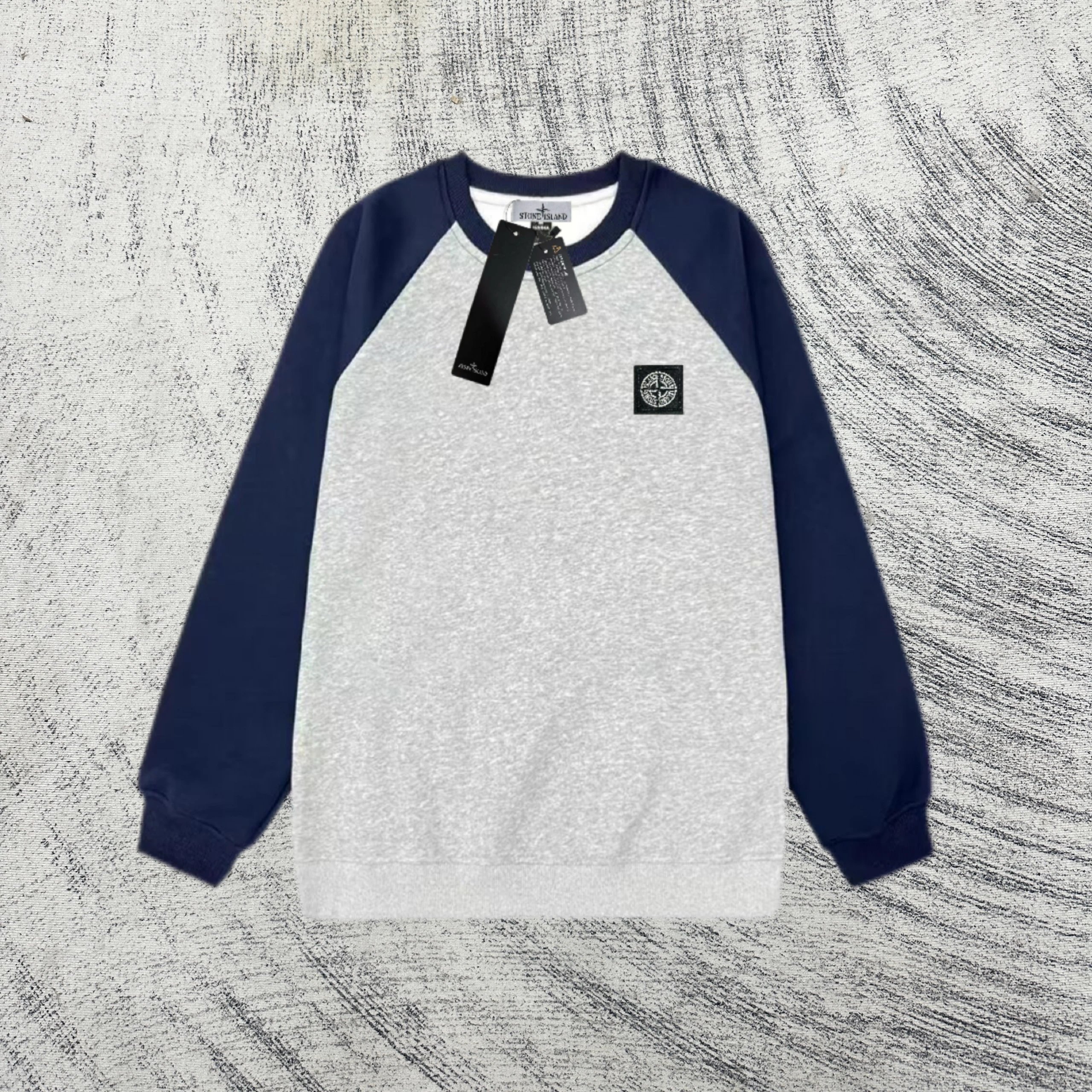 Stone Island Hoodies & Sweatshirts Raglan-sleeve crewneck sweatshirt with compass patch — 0417027CC