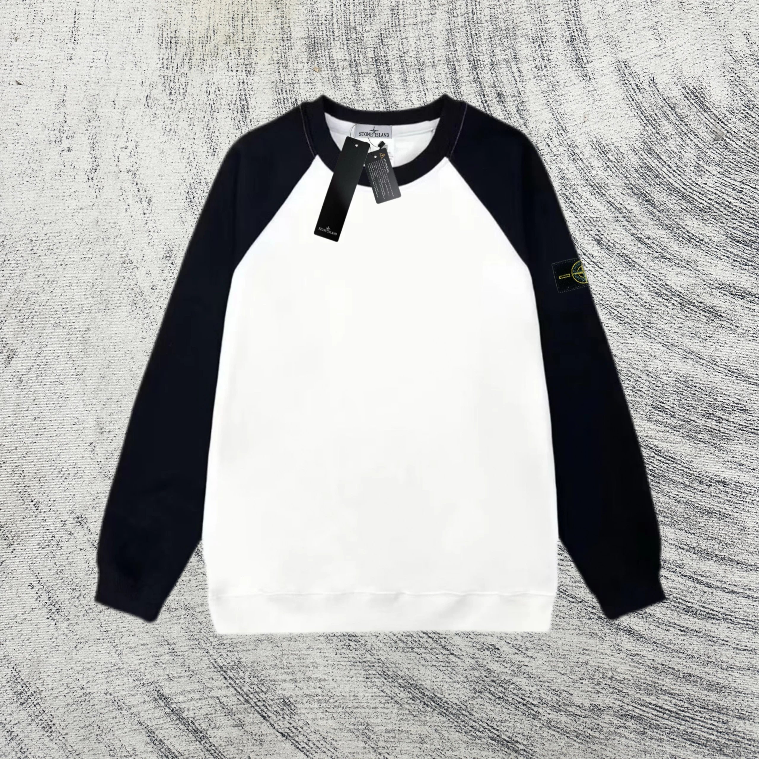 Stone Island Hoodies & Sweatshirts Raglan-sleeve crewneck sweatshirt with compass patch — 0417020CC