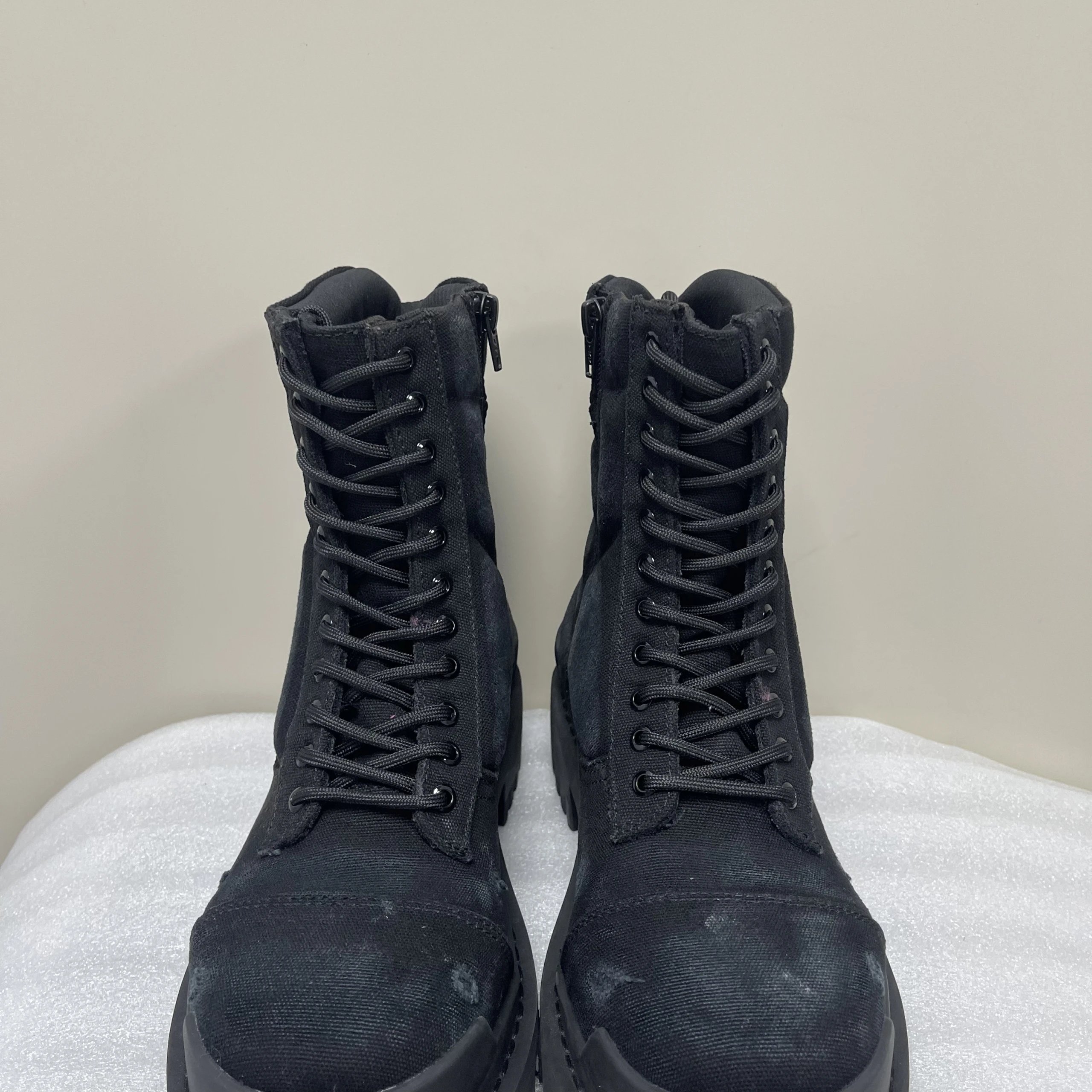 Military-Style Combat Boots Olive Green Martin Boots
