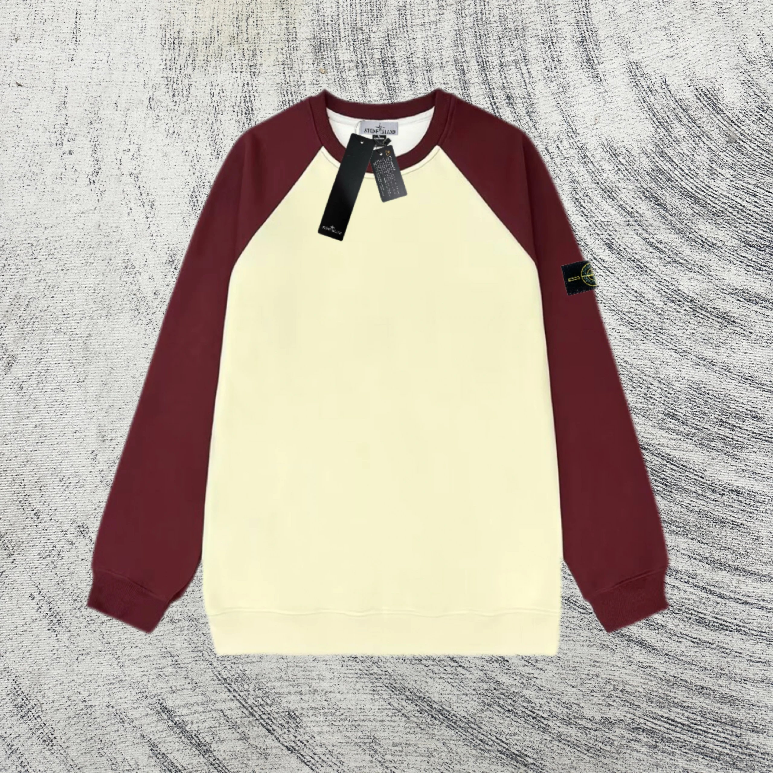 Stone Island Hoodies & Sweatshirts Raglan-sleeve crewneck sweatshirt with compass patch — 0417032CC