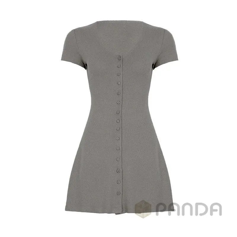 Hot girl knitted dress