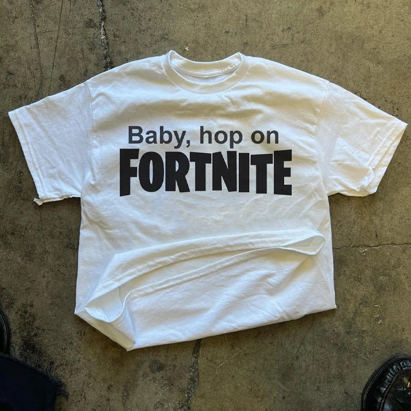 Baby hop on T-shirt