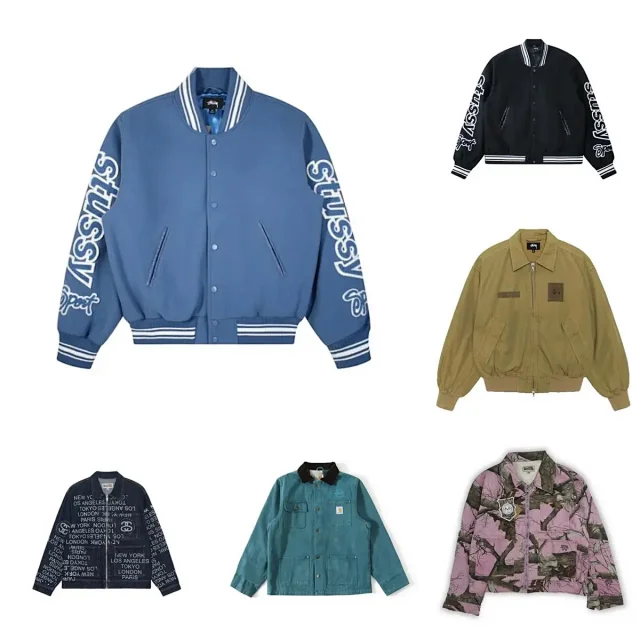 Stussy Zip-Up Logo Hoodie product detail image 1