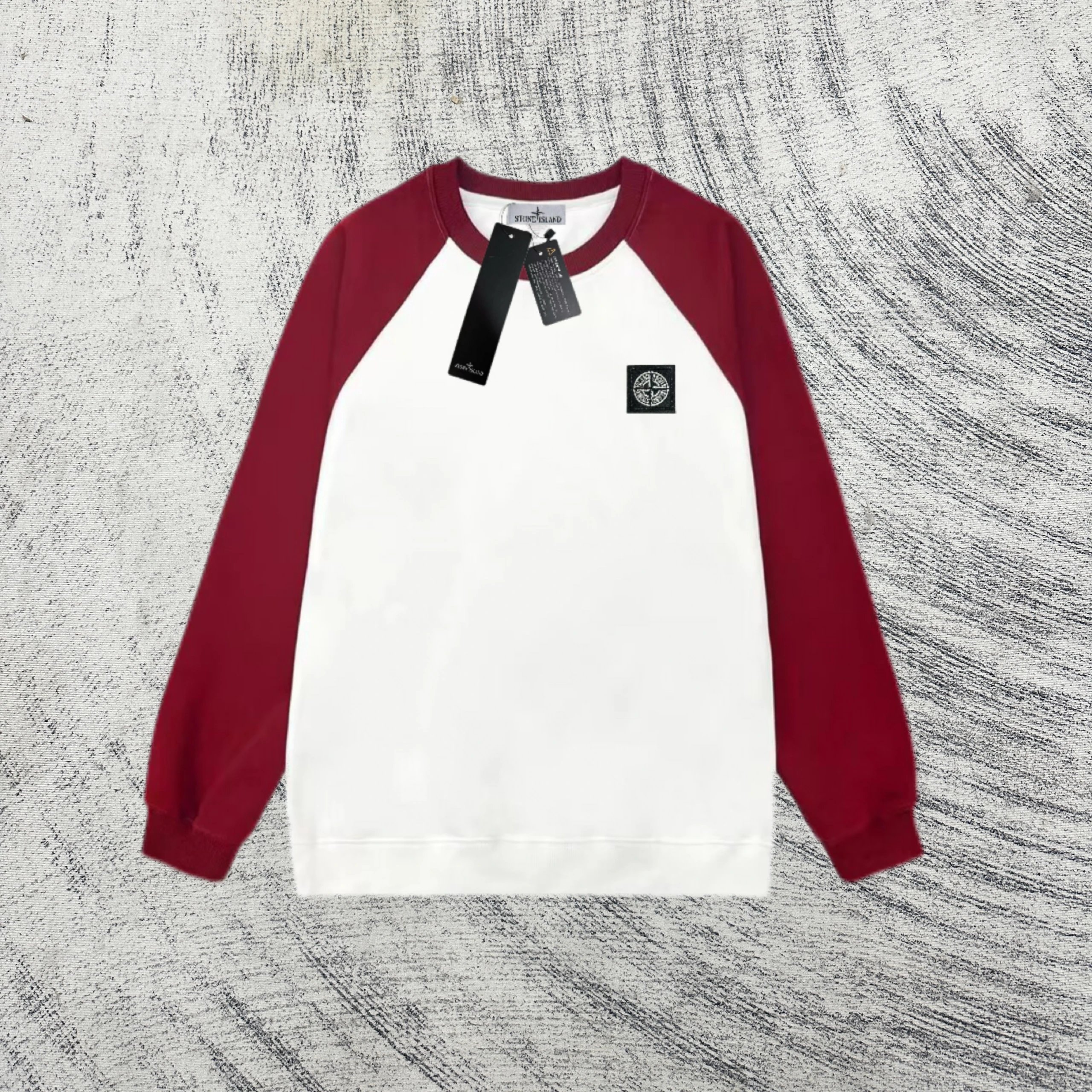 Stone Island Hoodies & Sweatshirts Raglan-sleeve crewneck sweatshirt with compass patch — 0417017CC