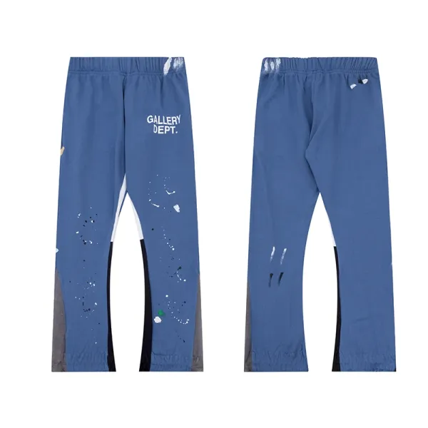 Gallery Dept Paint Splatter Sweatpants Blue - 1