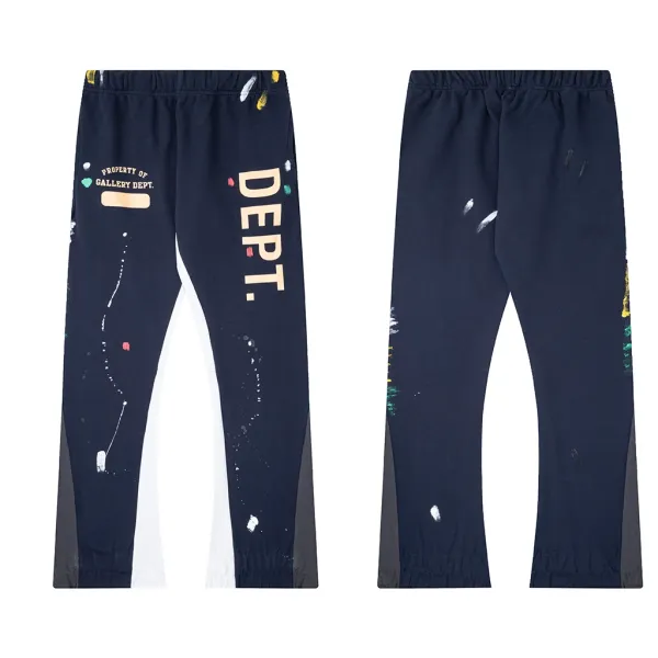 Gallery Dept Paint Splatter Sweatpants Navy - 1