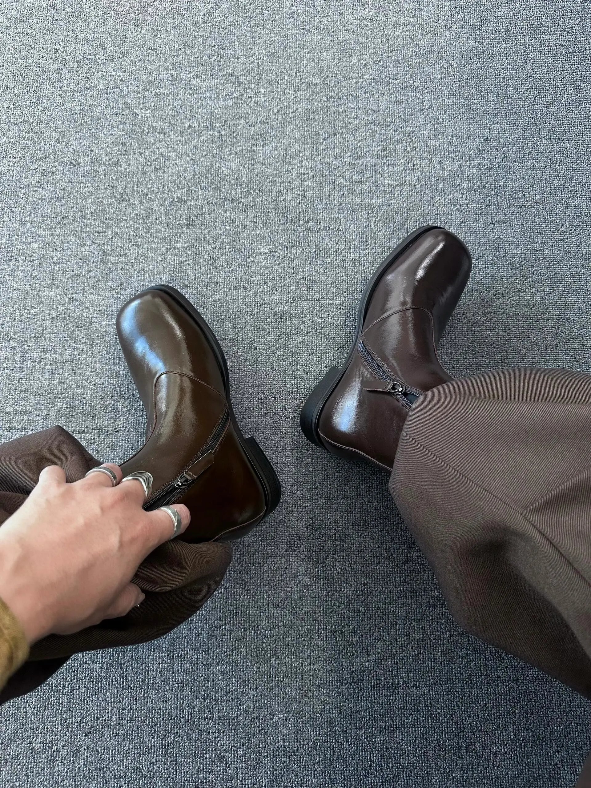 Men's Martin Boots High-Top Chelsea Boots With Thick Soles · 2