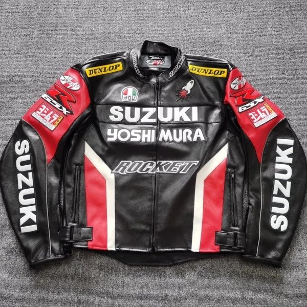 Suzuki Leather Jacket Motorcycle Riding Uniform Racing · 2