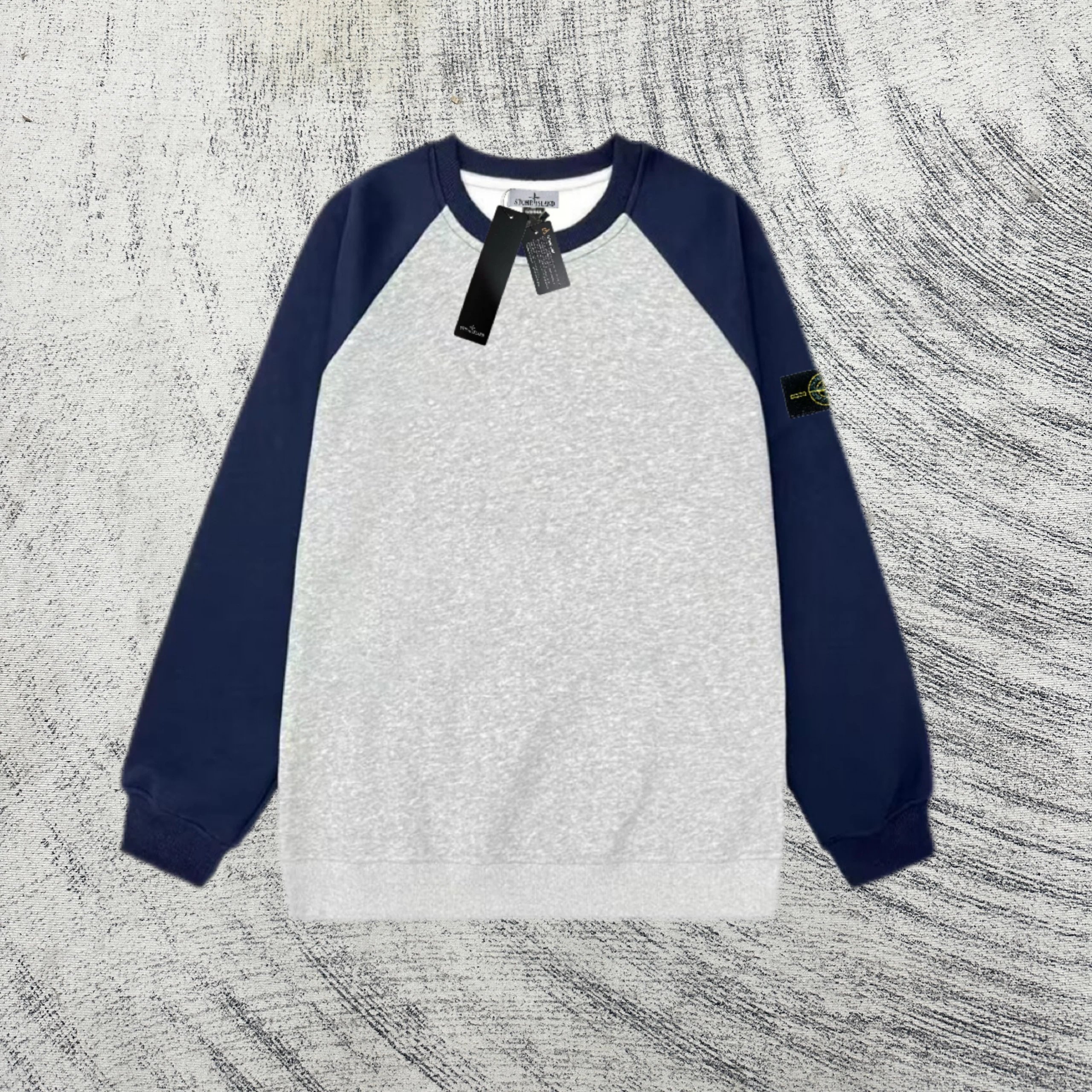 Stone Island Hoodies & Sweatshirts Raglan-sleeve crewneck sweatshirt with compass patch — 0417028CC