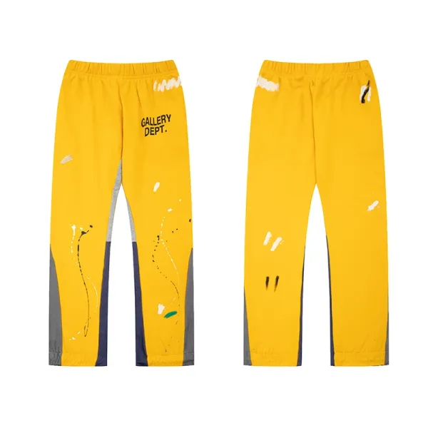 Gallery Dept. Paint-Splatter Sweatpants Yellow - 1