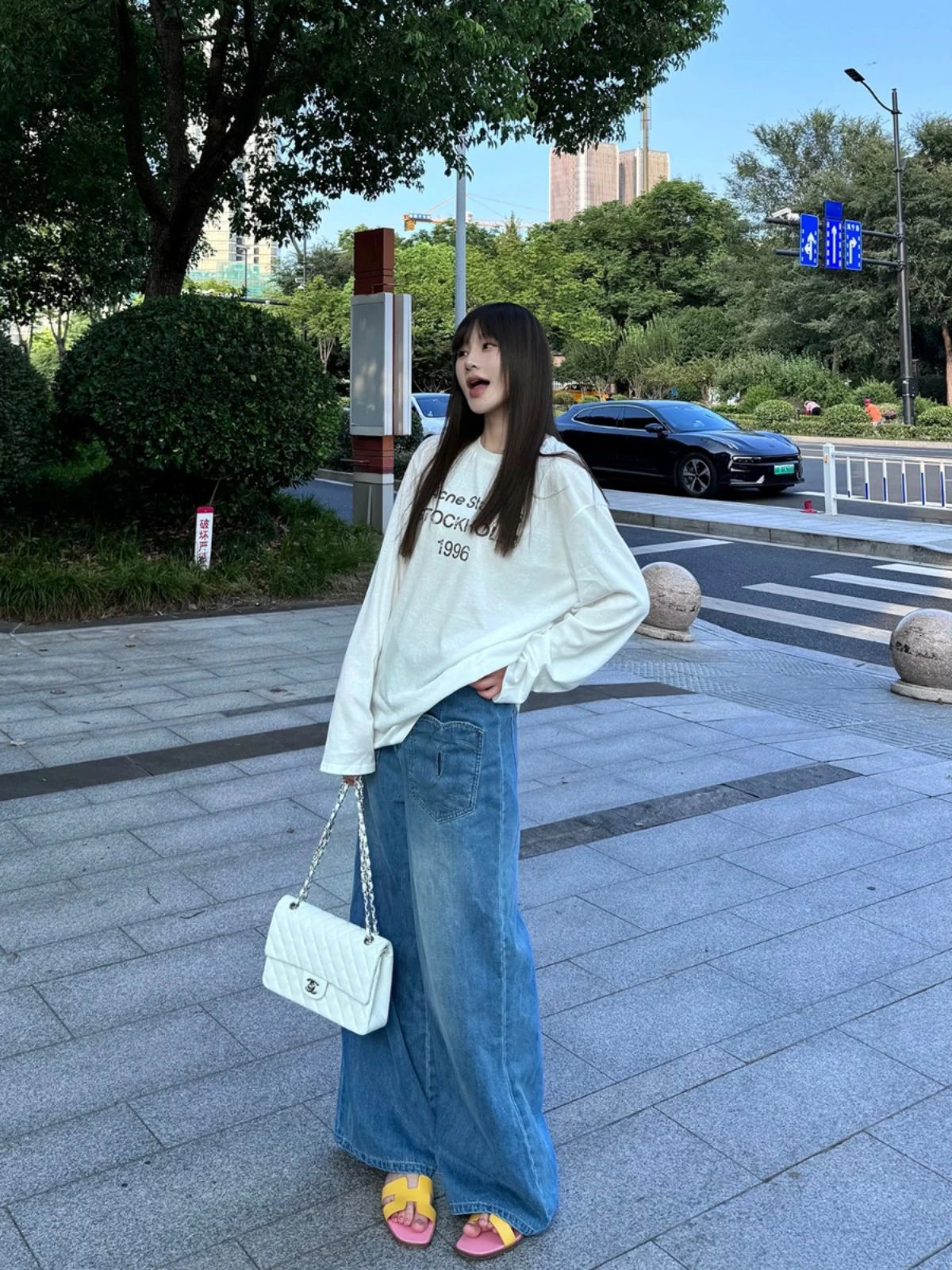 Early Autumn Soft Letter Print Long-Sleeve T-Shirt, Loose Casual Versatile Top for Women, Base Layer Long-Sleeve Blouse for Early Autumn