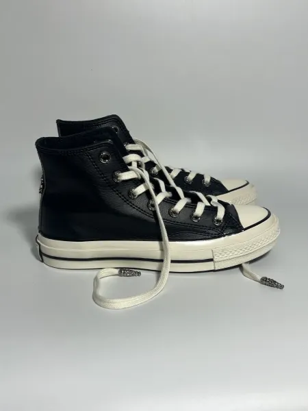 Chrome Hearts x Converse Chuck Taylor All Star High Black and White Sneakers - 2