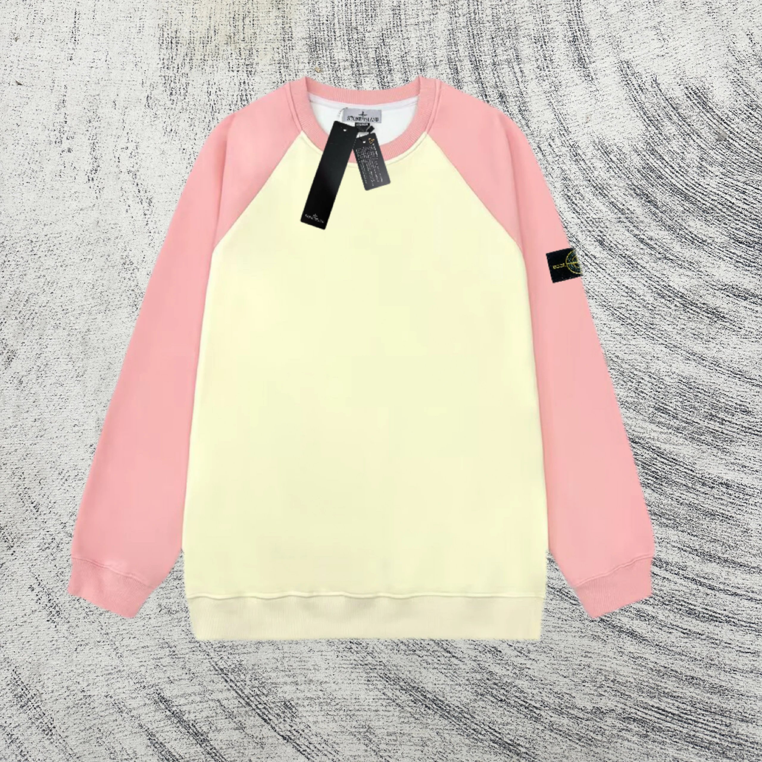 Stone Island Hoodies & Sweatshirts Raglan-sleeve crewneck sweatshirt with compass patch — 0417024CC