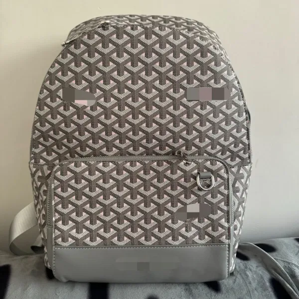 Goyard Saint Louis Backpack Gray Pink Monogram Canvas - 1