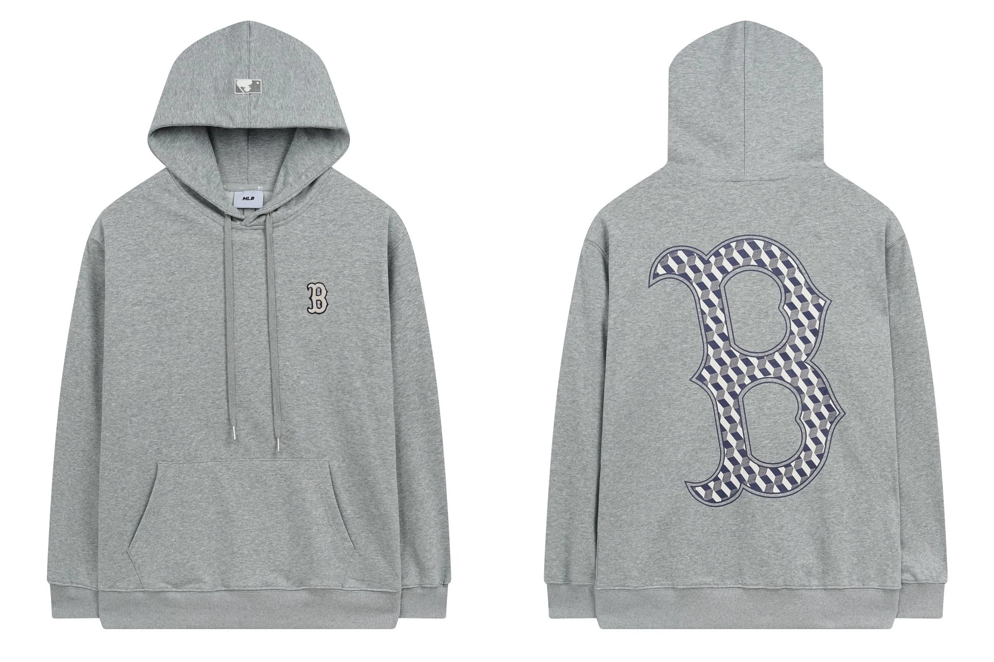 MLB New York Yankees and Boston Red Sox Logo Hoodie in Cream and Olive - 11