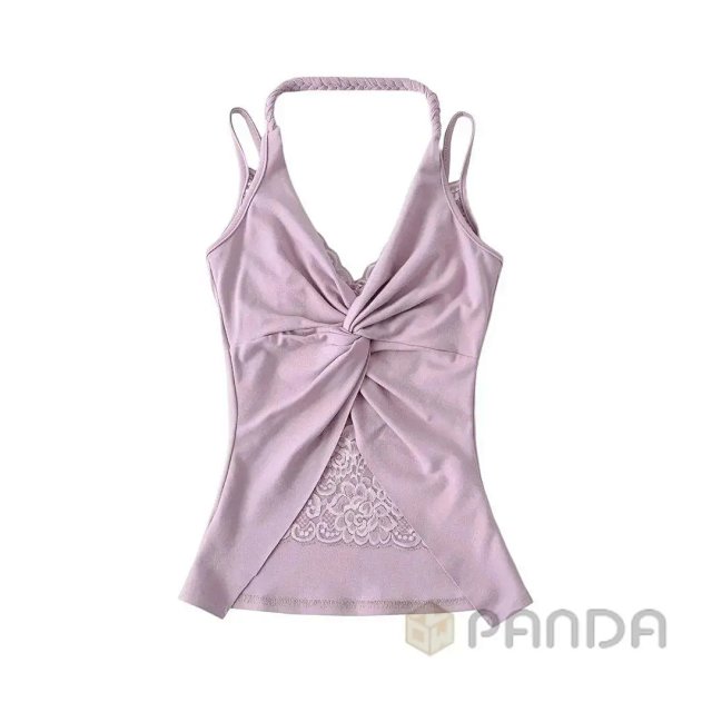 Hollowed-out backless halter top: seller detail photo 2