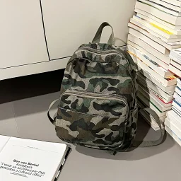 thumbnail for Outdoor Lightweight Travel Bag Men's Backpack Casual Versatile Student Tablet Backpack Camouflage Retro Mountain Climbing Small Backpack