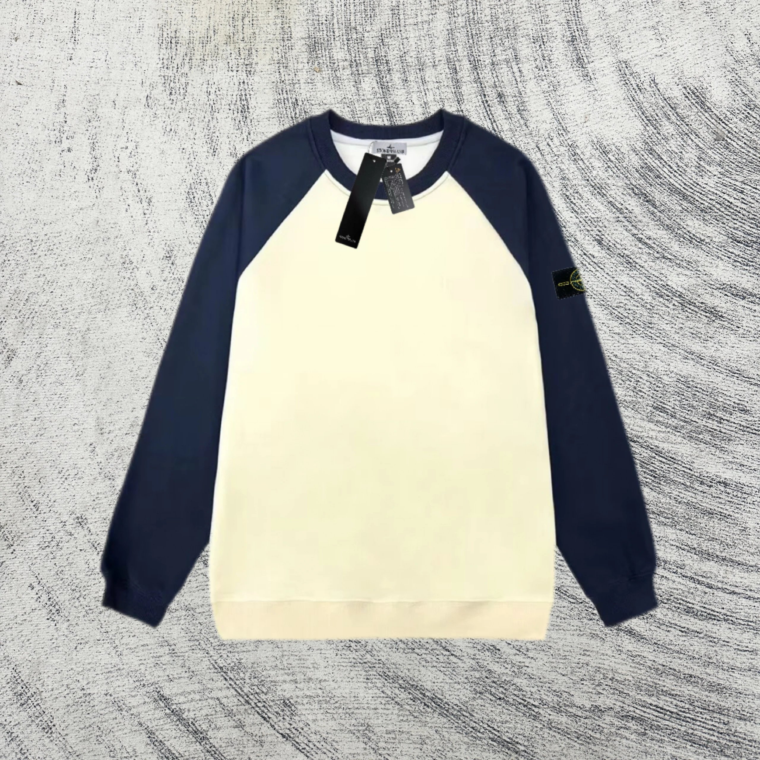 Stone Island Hoodies & Sweatshirts Raglan-sleeve crewneck sweatshirt with compass patch — 0417026CC