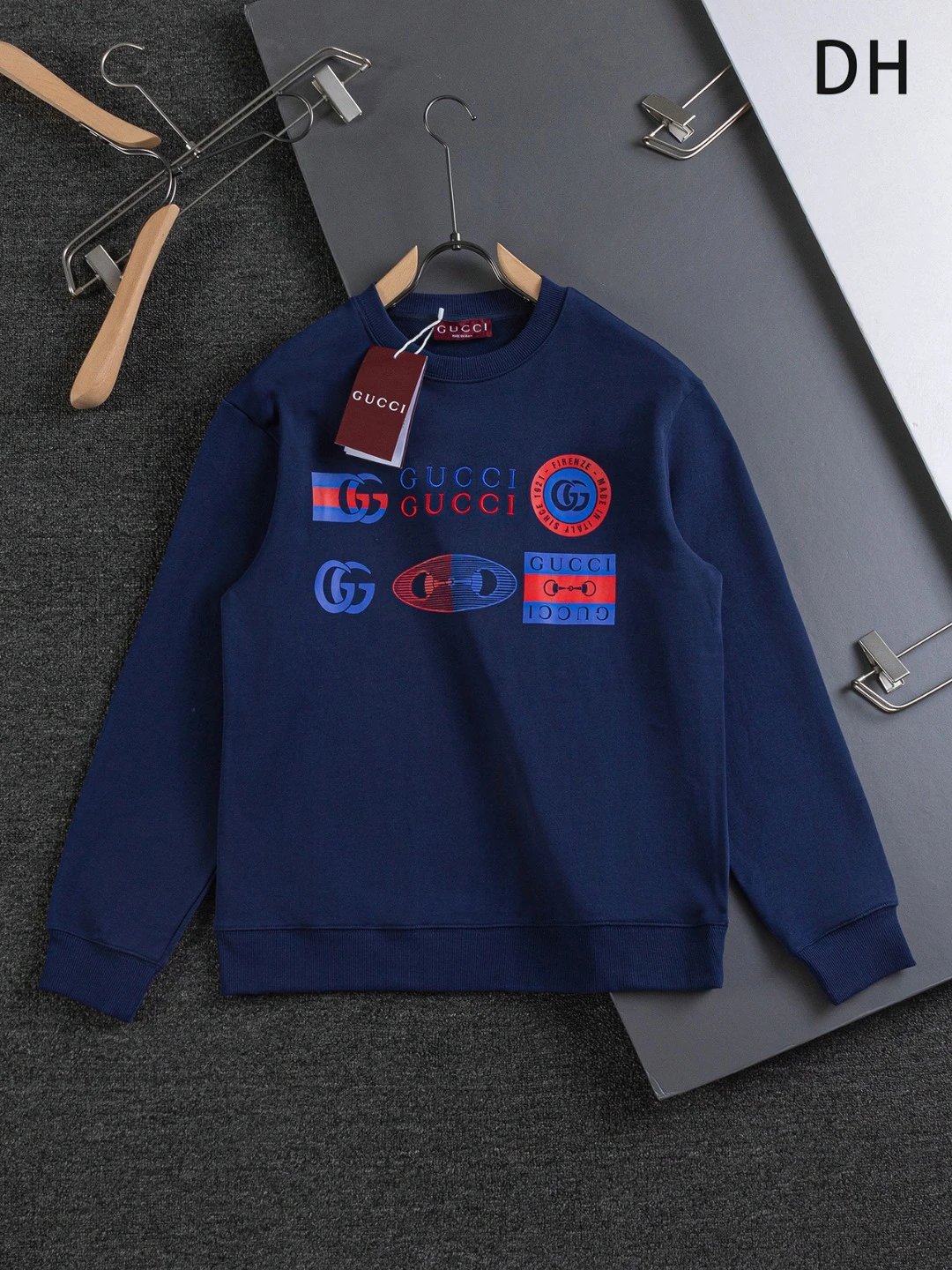 Gucci Embroidered Logo Black Hoodie - 6