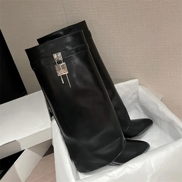 Givenchy Antigona Lock Knee Boots Black - 1