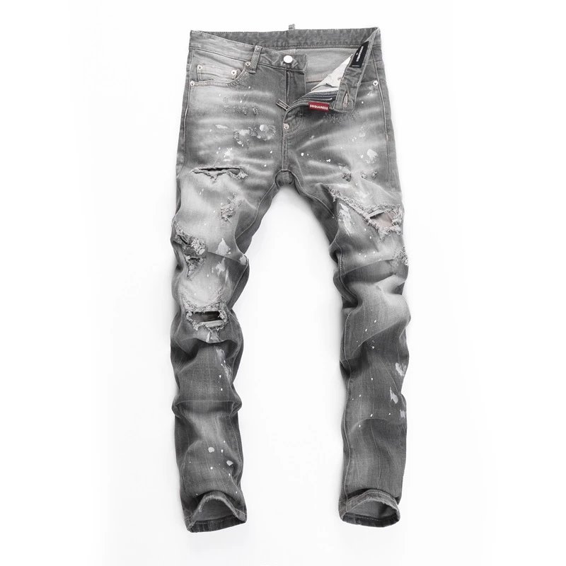DSQUARED2 Brothers Slim Fit Distressed Blue Jeans - 6