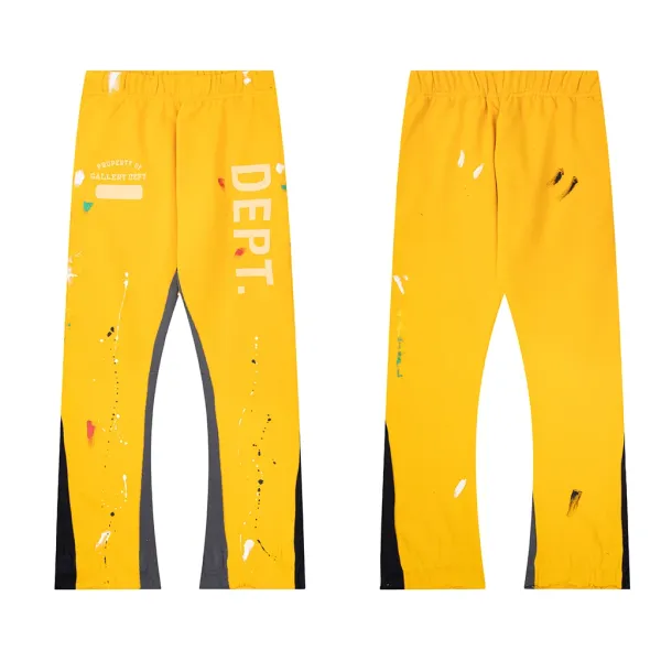 Gallery Dept Paint-Splatter Sweatpants Yellow - 1