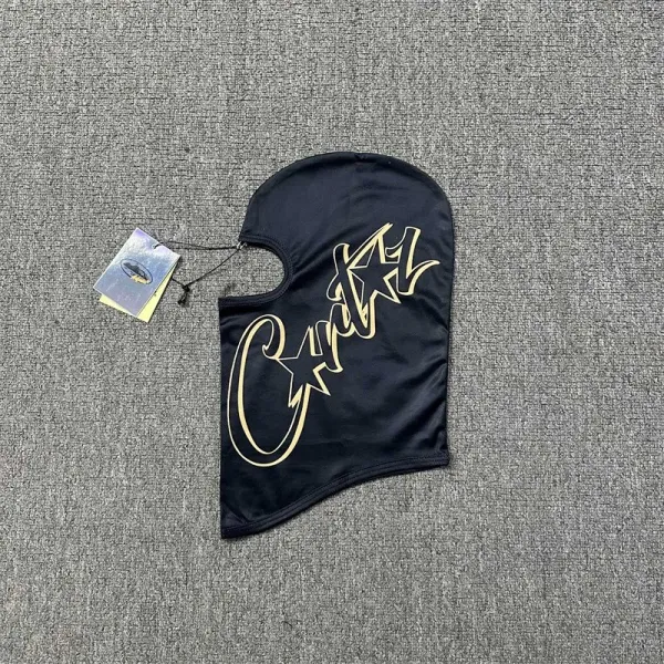 Cactus Jack Face Mask Black with Gold Logo - 1