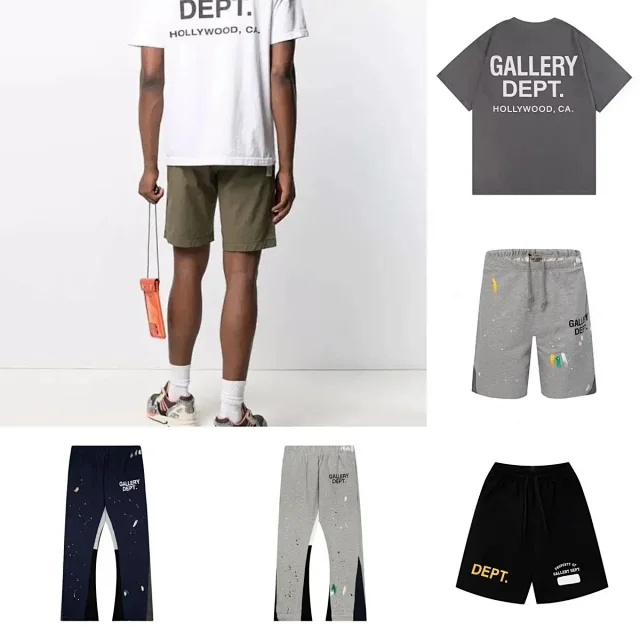 Gallery Dept. Trousers Paint-splatter color-block jogger product detail image 1