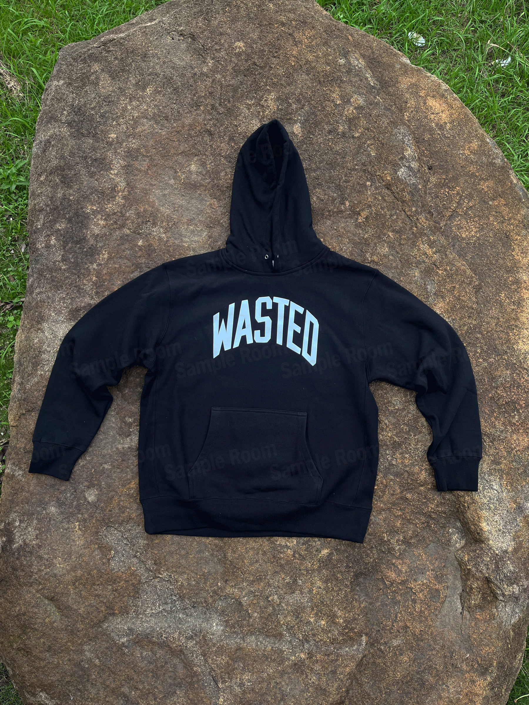 Design Wasted Youth Arch Logo Hoodie Black Hoodie - 5